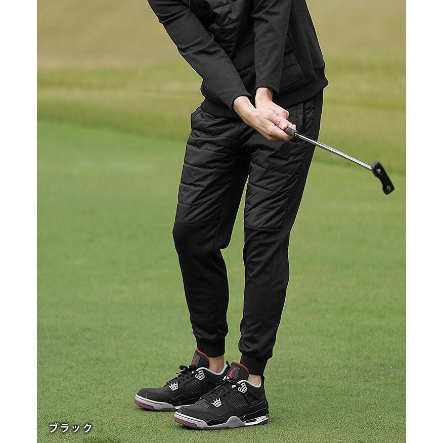 【DIVINER GOLF】 ゴルフウェア メンズ ジョガーパンツ 冬 中綿 キルティング 防寒 ゴルフ ボトムス スリム 冬用 ウエストゴム ベルトループ付き 細身 ブランド ブラック チャコール 大きいサイズ XL XXL 冬服 冬物 ジョーカー JOKER ディバイナーゴルフ 新作 冬新作 DIVINER GOLF（ディバイナー ゴルフ） 【DIVINER GOLF】 ゴルフウェア