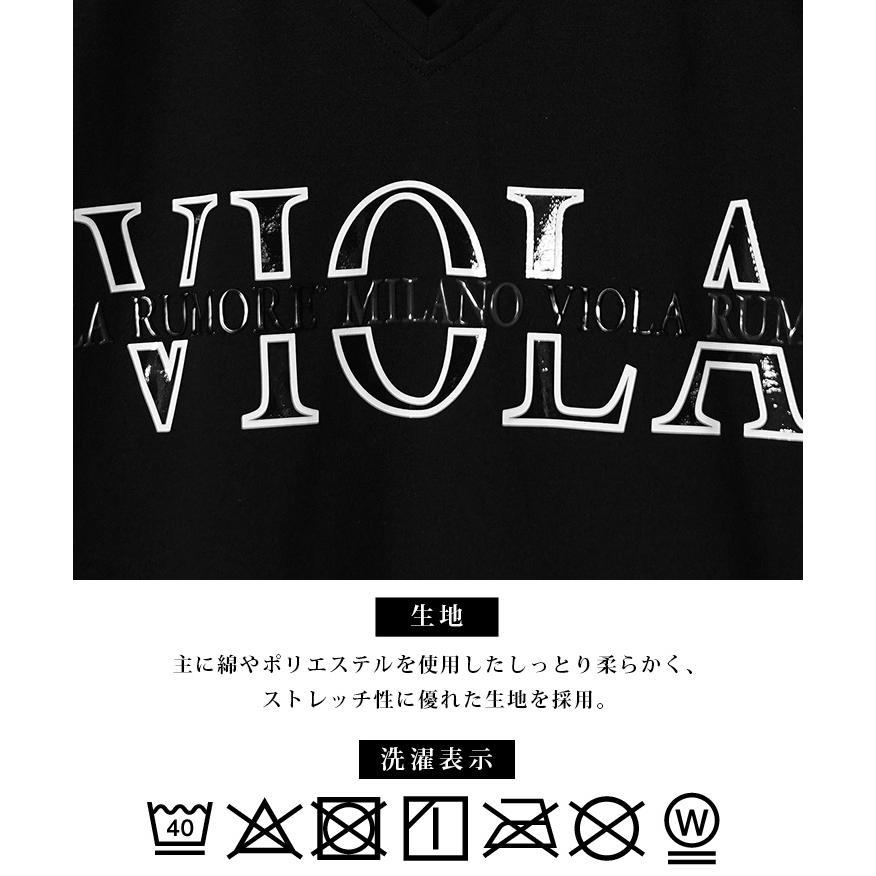 VIOLA rumore ヴィオラ ロンT メンズ ブランド 春 プリント 立体ロゴ V
