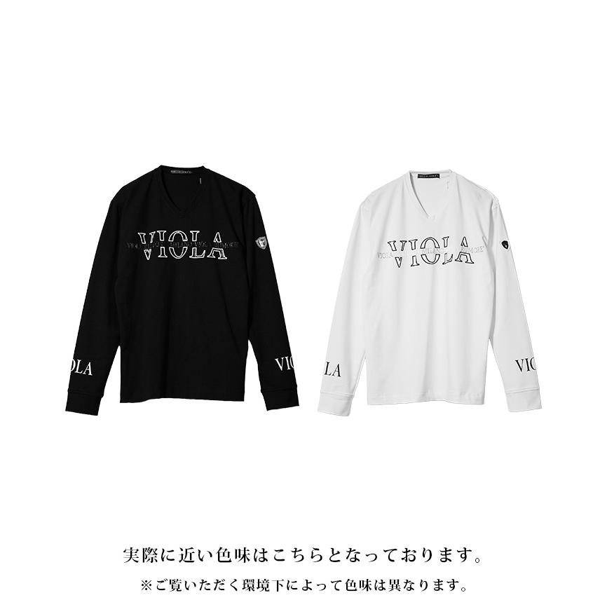 VIOLA rumore ヴィオラ ロンT メンズ ブランド 春 プリント 立体ロゴ V
