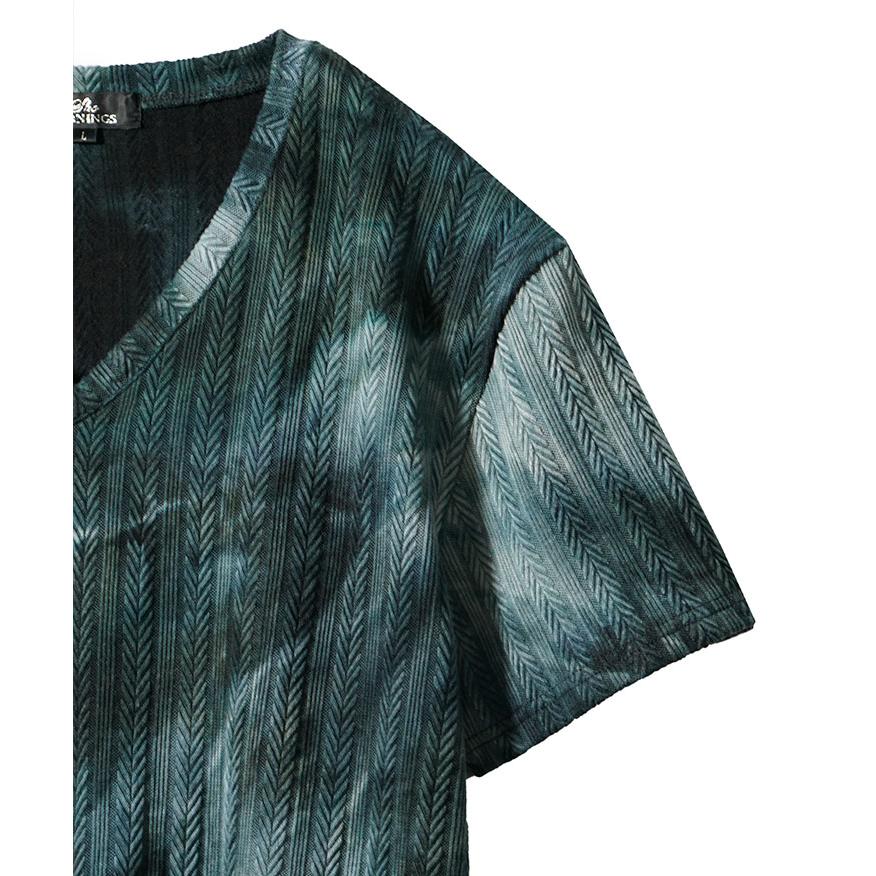 HELMUT LANG グレー半袖TシャツSサイズ男女兼用2018AWタイダイ柄 joker（ジョーカー） VネックTシャツ メンズ タイダイ 半袖 柄Tシャツ