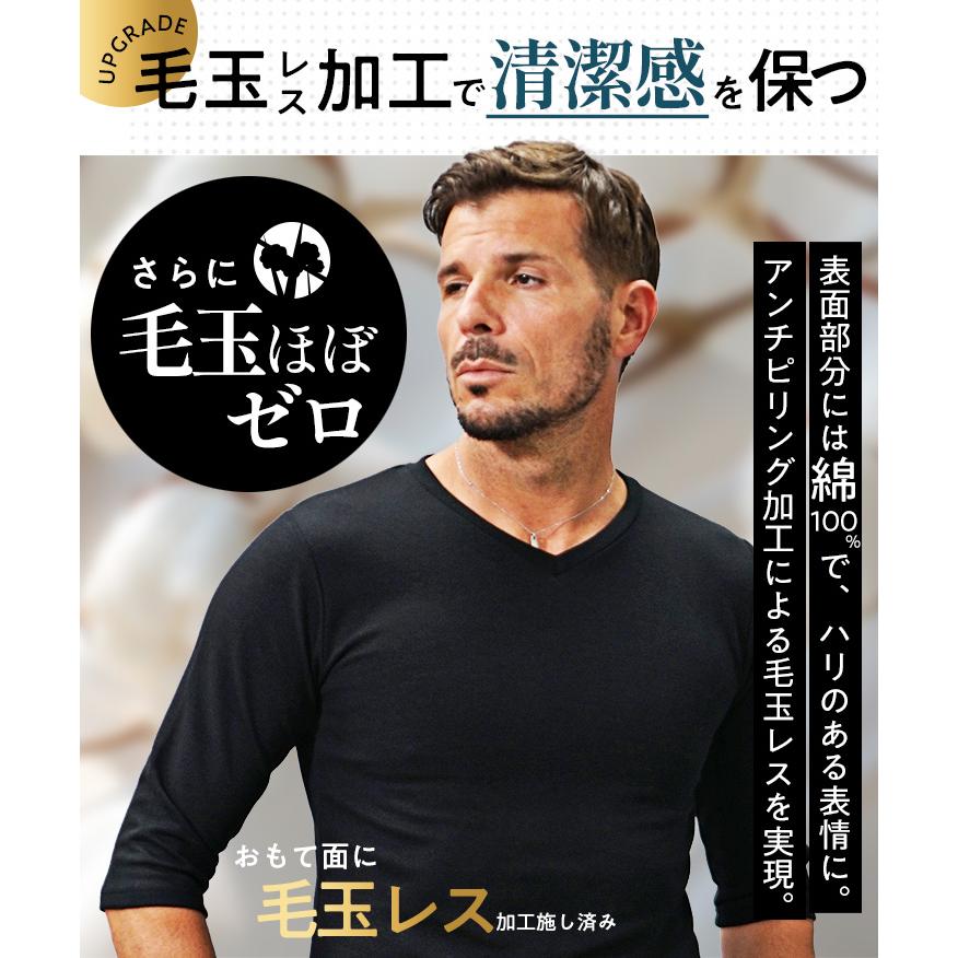 SOMEDIFF（サムディフ） 7分袖Tシャツ メンズ 毛玉できにくい
