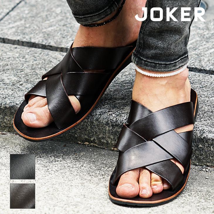joker（ジョーカー） サンダル メンズ レザー 大きいサイズ 本革