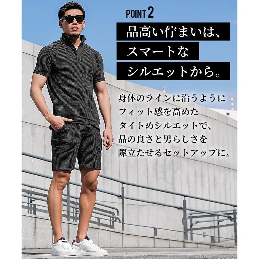 kith ポロシャツとショートパンツセット M ☆24SS 最新作☆Kith Monogram Leo Terry Polo (KITH NYC/ポロシャツ
