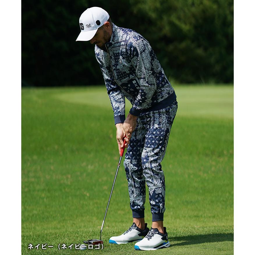 DIVINER GOLF ペイズリー ネイビー ゴルフパンツ ジャージ XL DIVINER GOLF 【DIVINER GOLF】 ゴルフウェア セットアップ