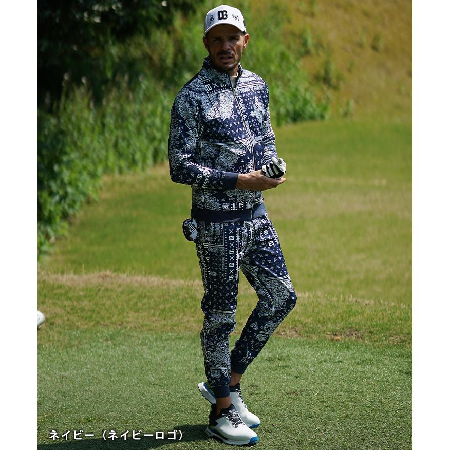 DIVINER GOLF ペイズリー ネイビー ゴルフパンツ ジャージ XL DIVINER GOLF ゴルフ 「DIVINER GOLF」オリジナルゴルフ