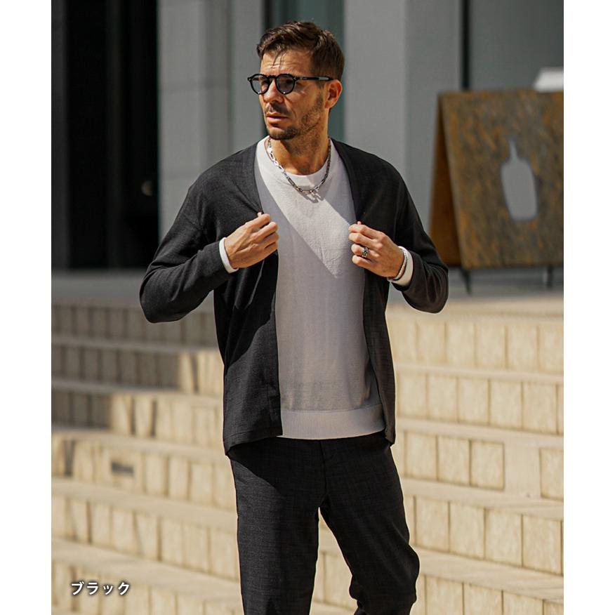 joker（ジョーカー） リネンライク セットアップ メンズ ノーカラー