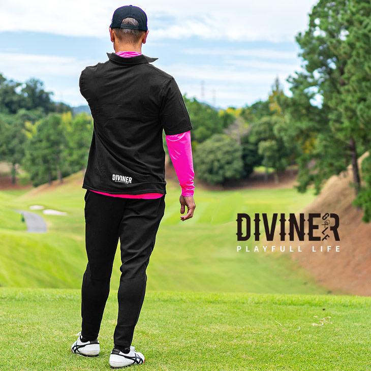 DIVINER GOLF】ゴルフウェア メンズ ポロシャツ 長袖 2点セット  
