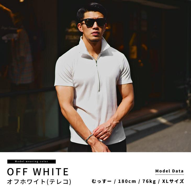 Golfickers ゴルフィッカーズ 半袖ポロシャツ ハーフジップ ブラック Golfickers ポロシャツ golfickersポロシャツ Half Zip Shirts