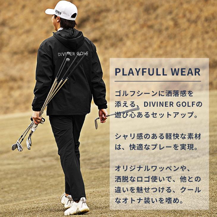 【DIVINER GOLF】ゴルフウェア メンズ セットアップ ブランド ストレッチ ジップパーカー メンズ ライトアウター 春 ロングパンツ メンズ ディバイナーゴルフ｜evergreen92｜03