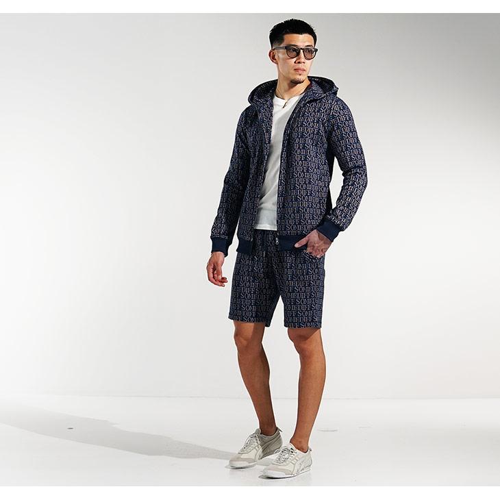 SOMEDIFF セットアップ メンズ フルジップパーカー ハーフパンツ