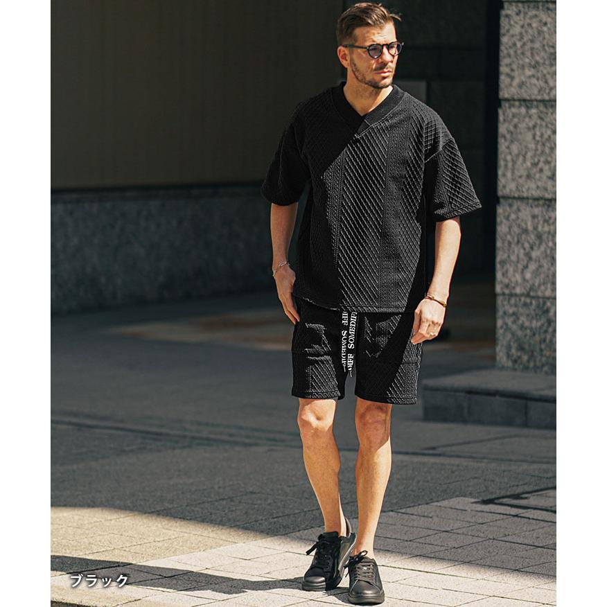 SOMEDIFF セットアップ メンズ 上下セット ハーフパンツ Tシャツ SOMEDIFF セットアップ メンズ 上下セット ハーフパンツ Tシャツ