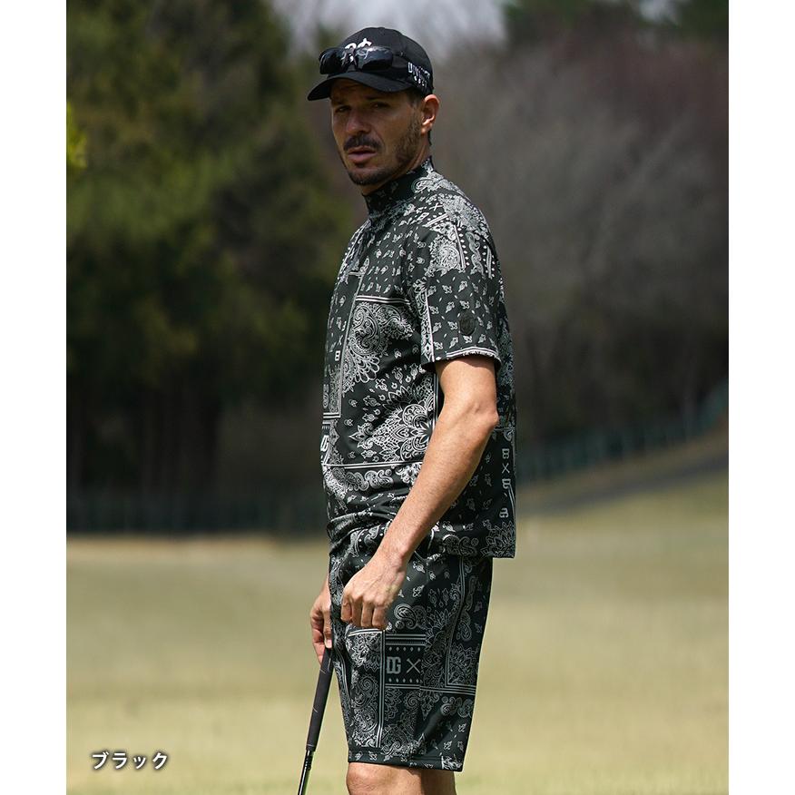 DIVINER golf セットアップ ペイズリー バンダナ モックネック DIVINER GOLF（ディバイナー ゴルフ） ゴルフ セットアップ メンズ