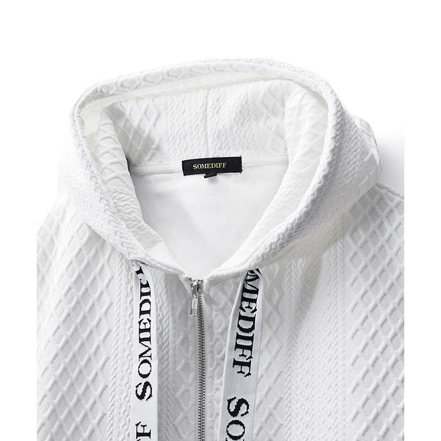 セットアップ デサント◇ジップアップ パーカー◇ホワイト Mサイズ HOMETOWN emb ZIP HOODIE SWEAT PARKA/THRASHER スラッシャー刺繍ロゴ