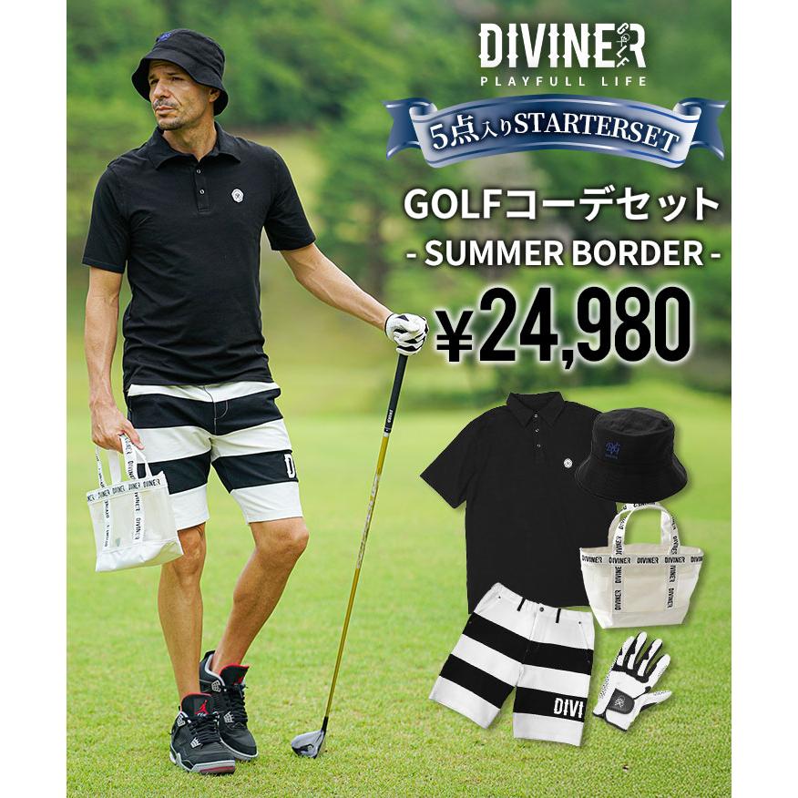 美品★デヴァローゴルフ オーバーサイズDGジャンプスーツ ネイビー S DIVINER GOLF 【DIVINER GOLF】 5点入り コーディネート セット