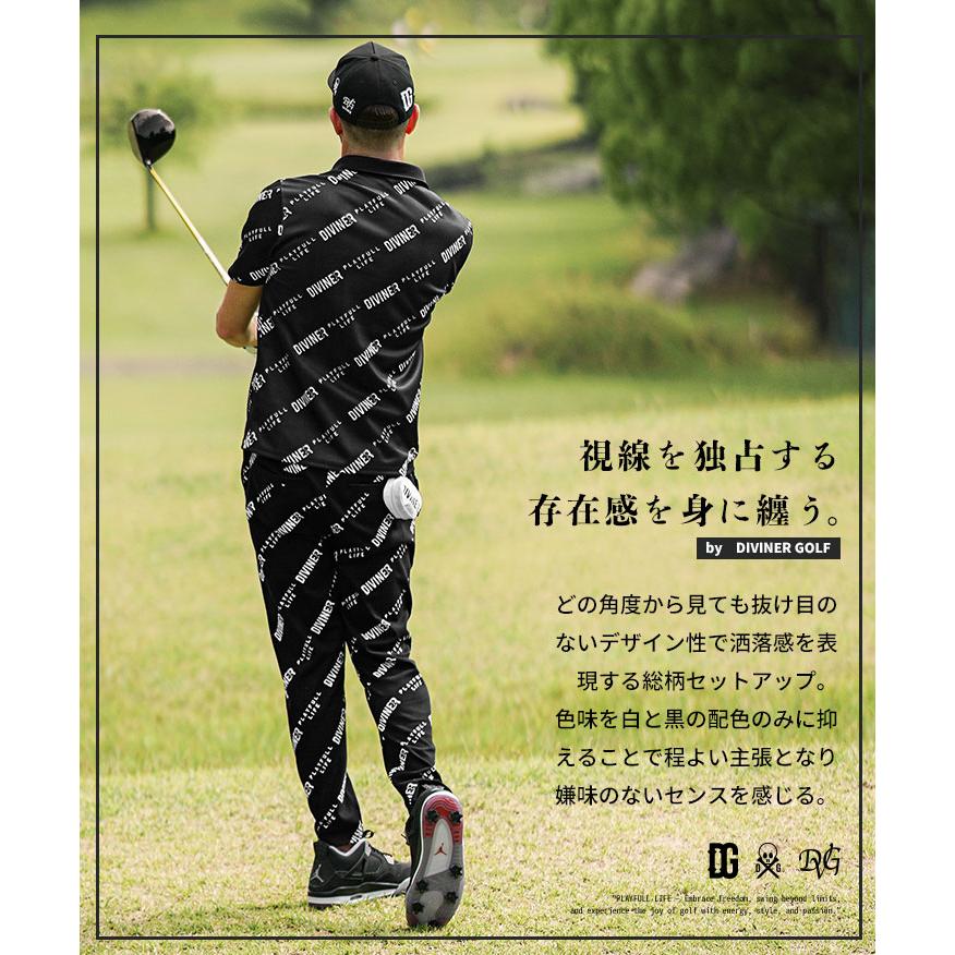 DIVINER GOLF セットアップ M バンダナ柄 ゴルフ ネイビー 総柄 DIVINER GOLF セットアップ M バンダナ柄 ゴルフ ネイビー 総柄