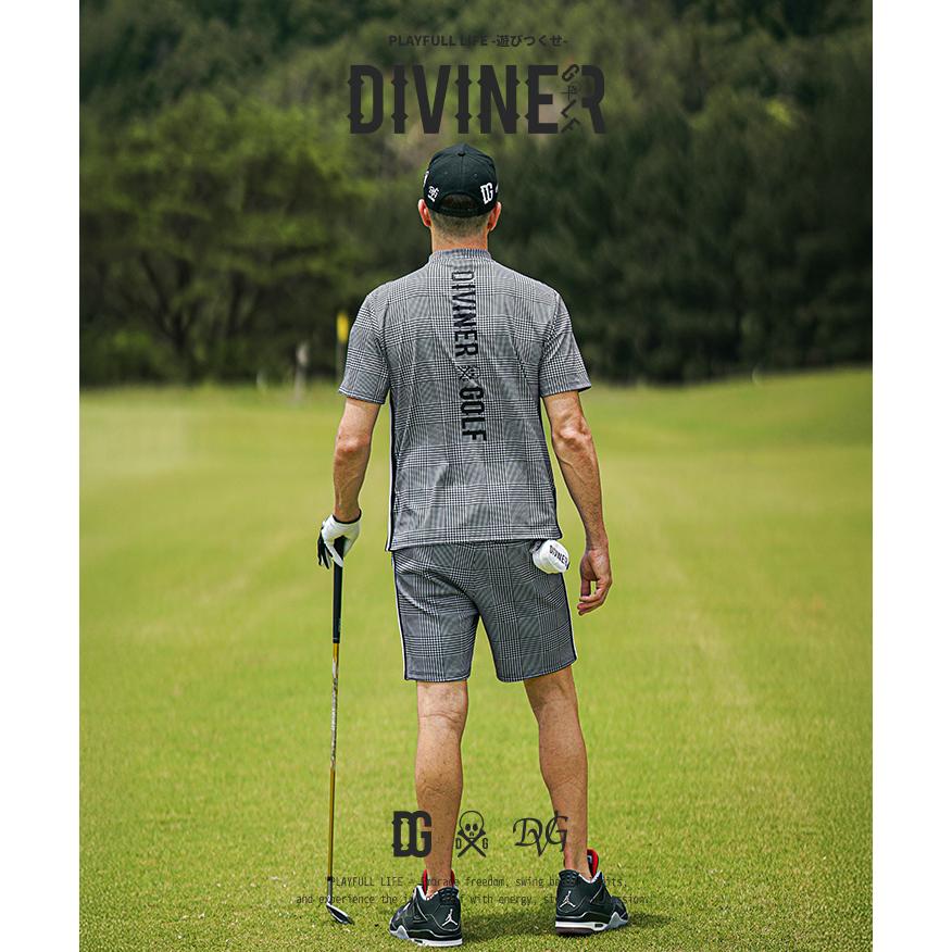 HARA　DIVINER GOLF クルーネックプルオーバー DIVINER GOLF セーター ニット ロゴ刺繍長袖ニット メンズ