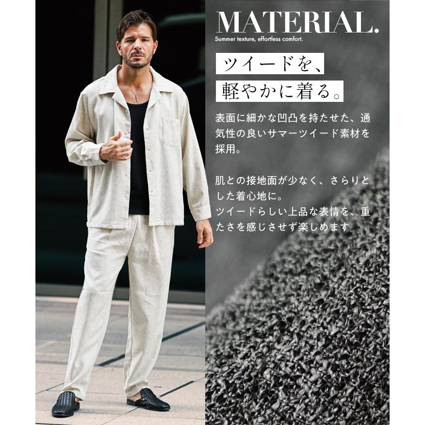 SOMEDIFF（サムディフ） シャツ セットアップ メンズ 秋 長袖 オープン