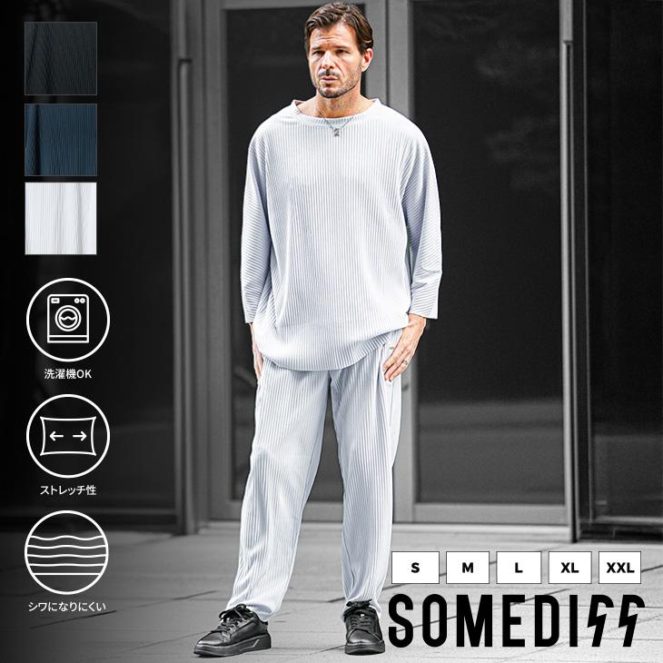SOMEDIFF（サムディフ） セットアップ メンズ プリーツ Tシャツ