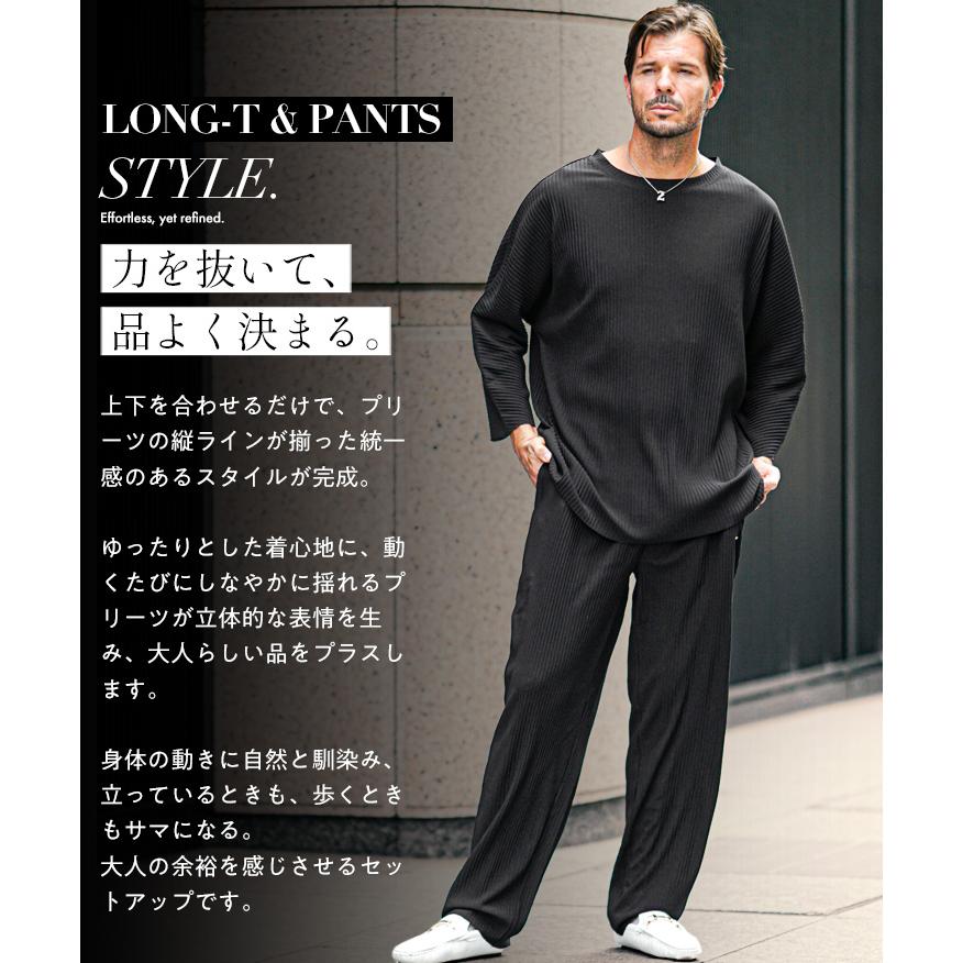 セットアップ　黒 Mサイズ SOMEDIFF（サムディフ） セットアップ メンズ プリーツ Tシャツ