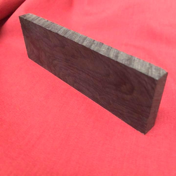 2ピース 材木 黒檀 エボニー 銘木 DIY ハンドメイド 素材 木材 端材 楽器用 ナイフハンドル ダークカラー 木目 : エバーグリーン ...