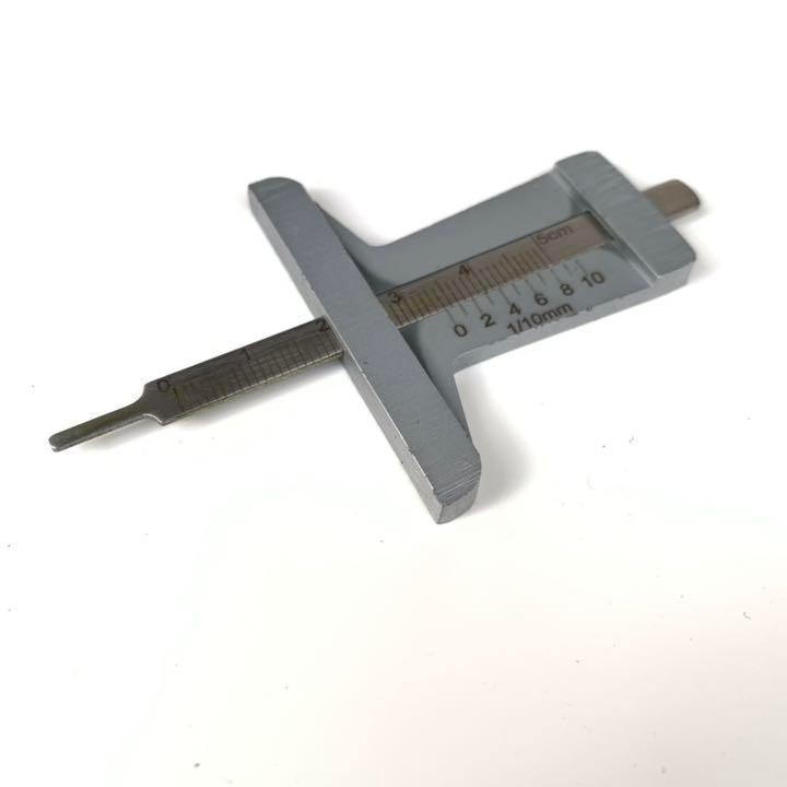 タイヤデプスゲージ 050mm タイヤ溝測定ゲージ タイヤ測定 メンテナンス tiredepthgaugeエバーグリーンファクトリー