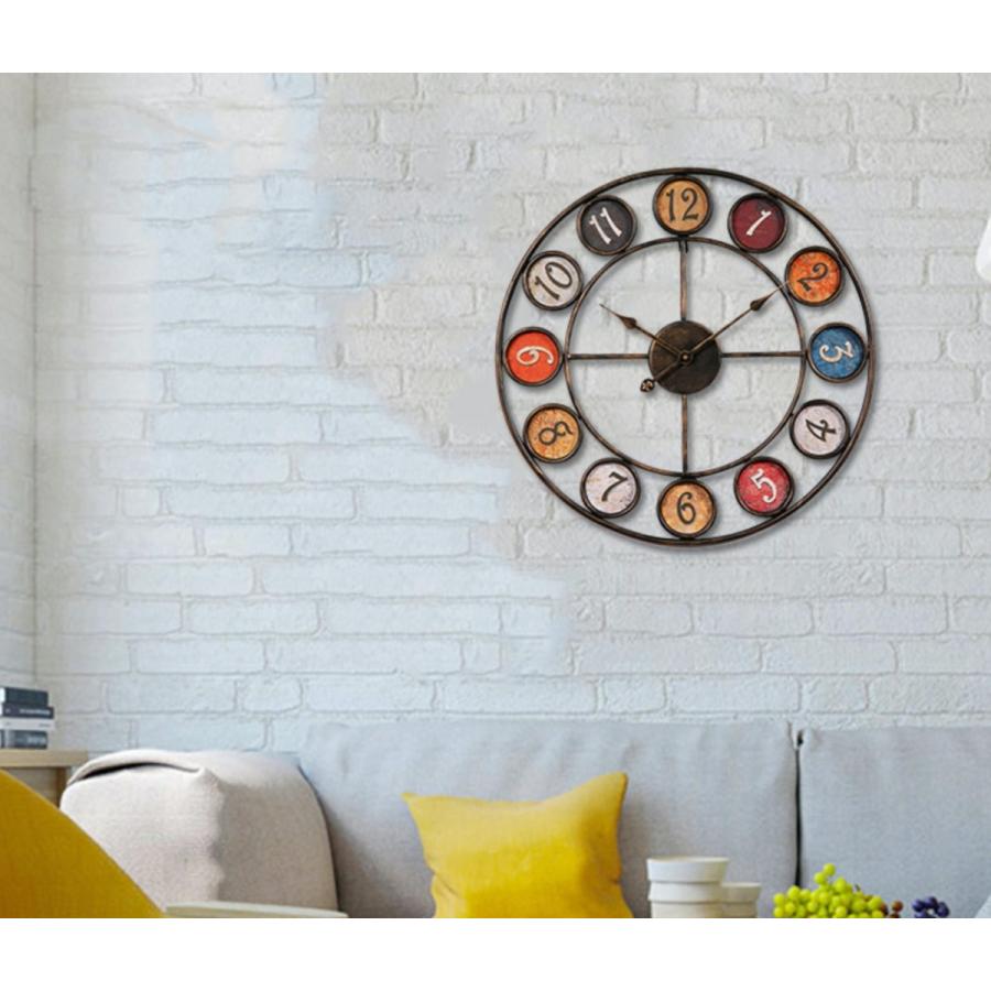 カラフル 壁掛け時計 アンティーク キラキラ オシャレ クリスタル