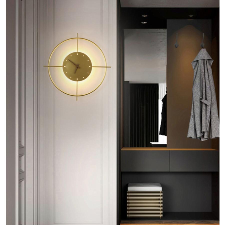 LED ランプ モダン ミニマル 壁掛け時計 シンプル アンティーク