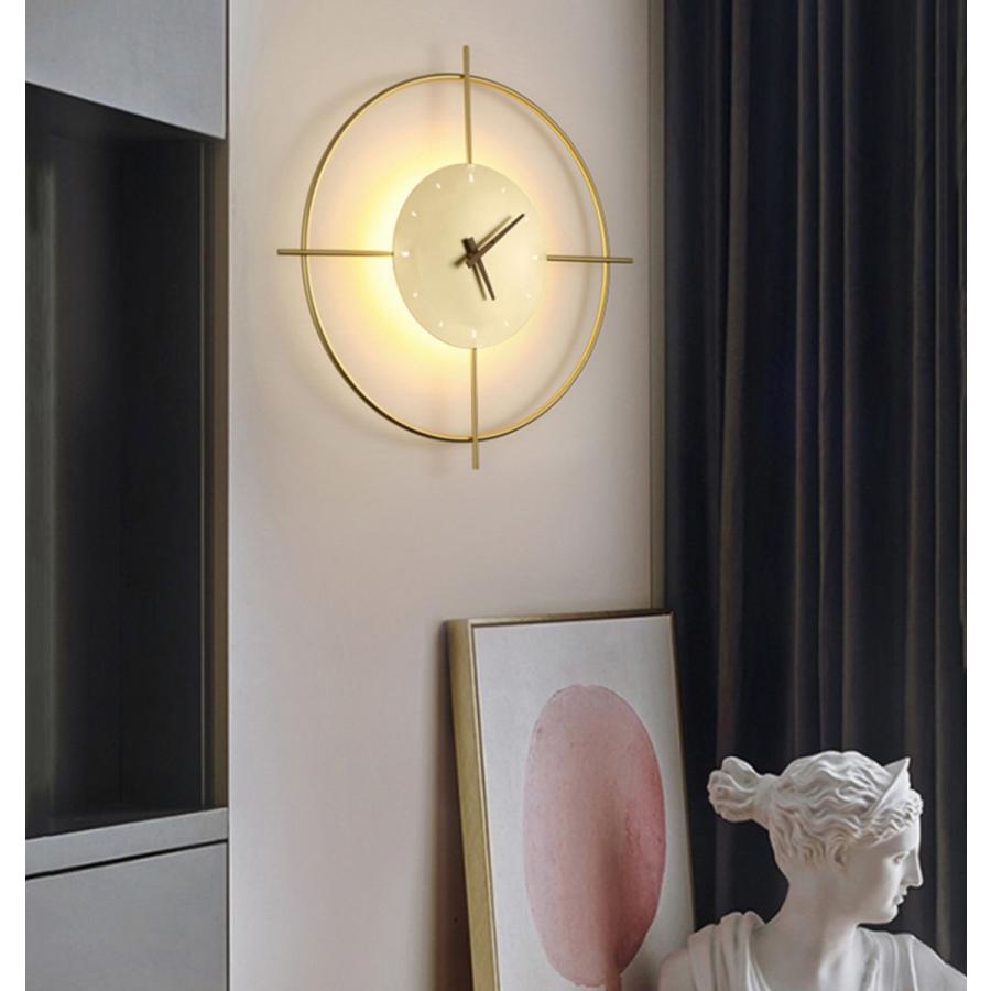 LED ランプ モダン ミニマル 壁掛け時計 シンプル アンティーク