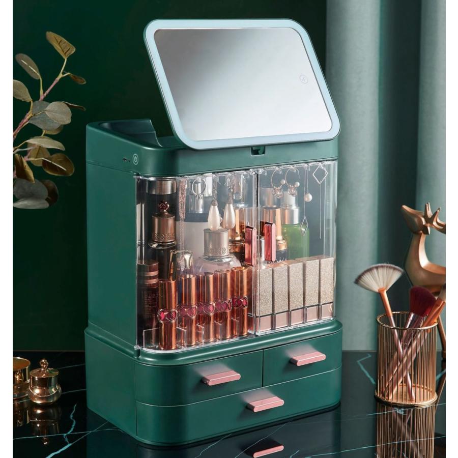 100 本物保証 メイクボックス Ledライト メイク保管 化粧品収納 メイクオーガナイザー 化粧品の整理 化粧品に汚れが付かない Makeup Box 実用的 オススメ 新しい到着 Kuljic Com