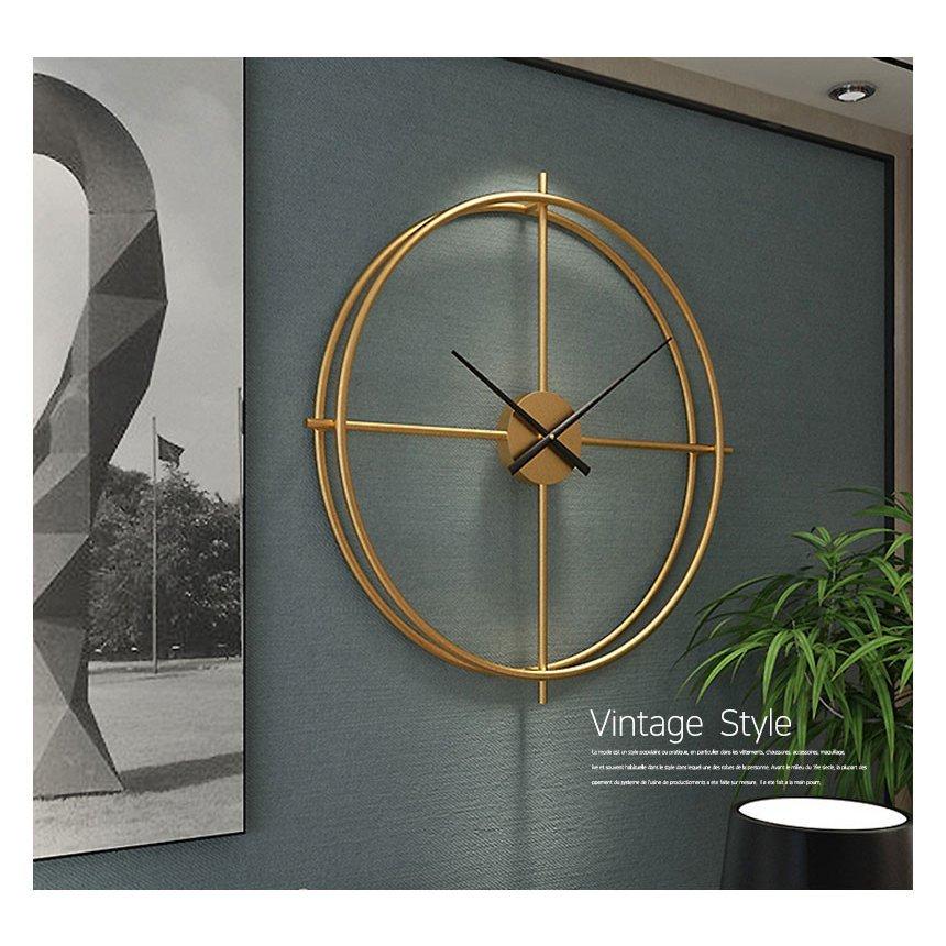 シンプルなゴールド インテリア 壁掛け時計 （カラー/針カラー選択可能） | 