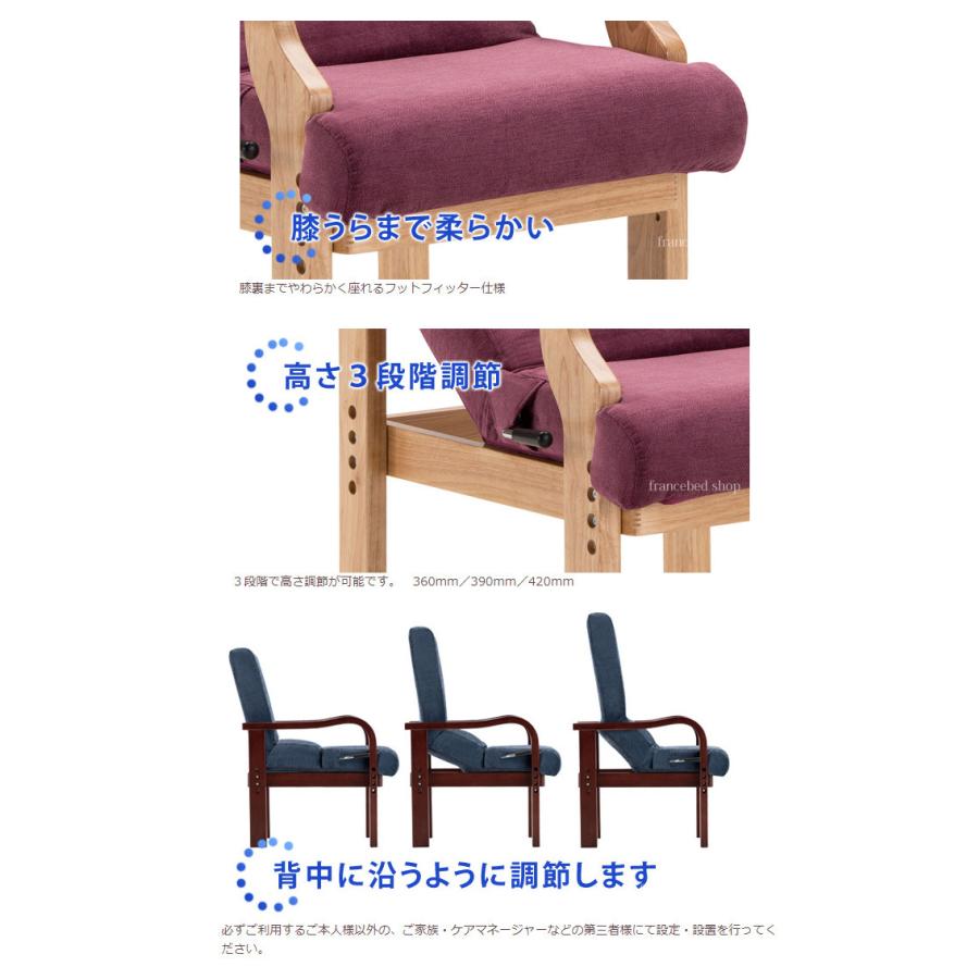 フランスベッド 円背サポートチェア ENN/ENN-02BR/BL(ブルー フランスベッド 円背サポートチェア ENN/ENN-02BR/BL(ブルー
