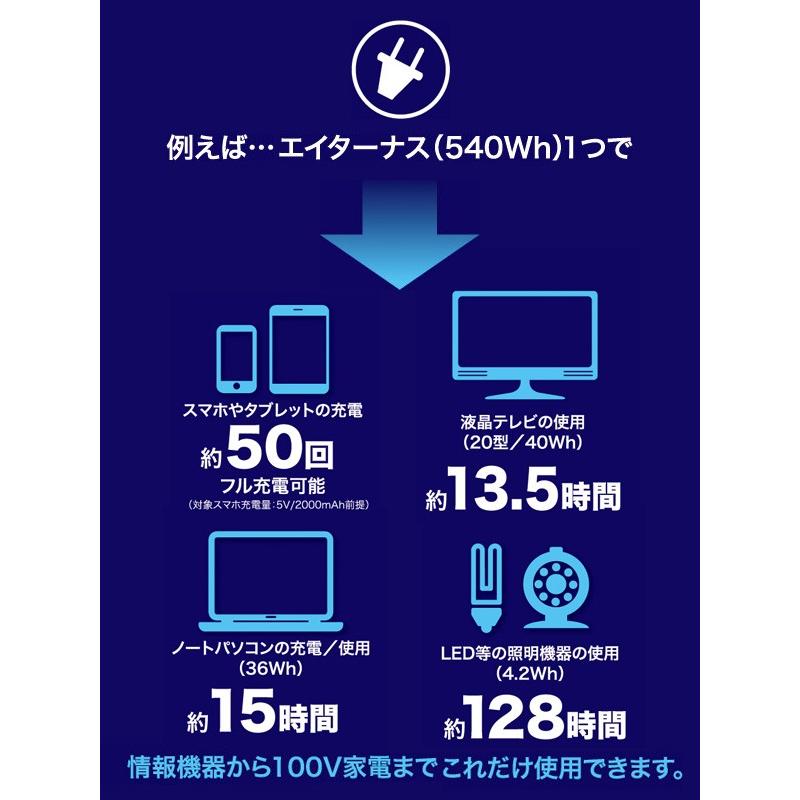 ダブルエーホールディング 災害・非常用発電池 Aセット (AETERNUS 