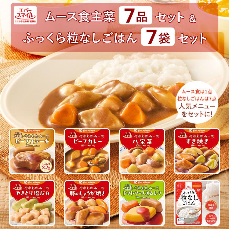 エバースマイル 介護食 大和製罐 ムース食 主菜 7品 ＆ ふっくら粒なし