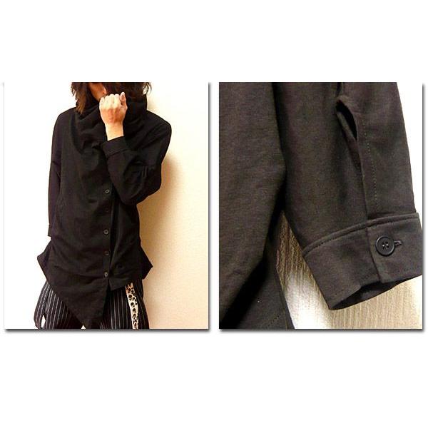 EVERSOUL 七分袖 カットソー メンズ 七分袖 アフガン コート 春 秋 アシンメトリー ビジュアル系 モード系 ブラック 黒 バンド 衣装 |  | 05