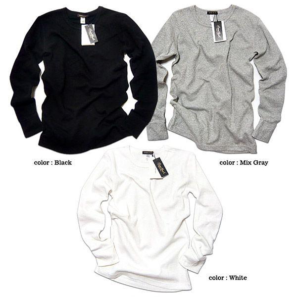 サーマル ロンt 無地 メンズ 長袖 ロング Tシャツ 秋 冬 ヘビーウェイト 厚手 白 黒 ブラック インナー 杢グレー カットソー 743 Eversoul Plus Version Y 通販 Yahoo ショッピング