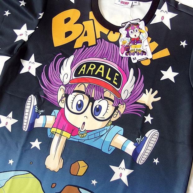 アラレちゃん　総柄　tシャツ 平成アニメ eversoul_eplus1023