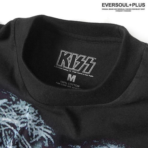 KISS キッス ロンT 長袖 Tシャツ メンズ 袖プリント 厚手 KISS キッス ロンT 長袖 Tシャツ メンズ 袖プリント 厚手