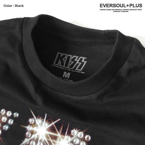 KISS キッス ロンT 長袖 Tシャツ メンズ 袖プリント 厚手