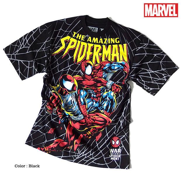 MARVEL マーベル スパイダーマン プリント Tシャツ キャラクター MARVEL マーベル スパイダーマン プリント Tシャツ キャラクター