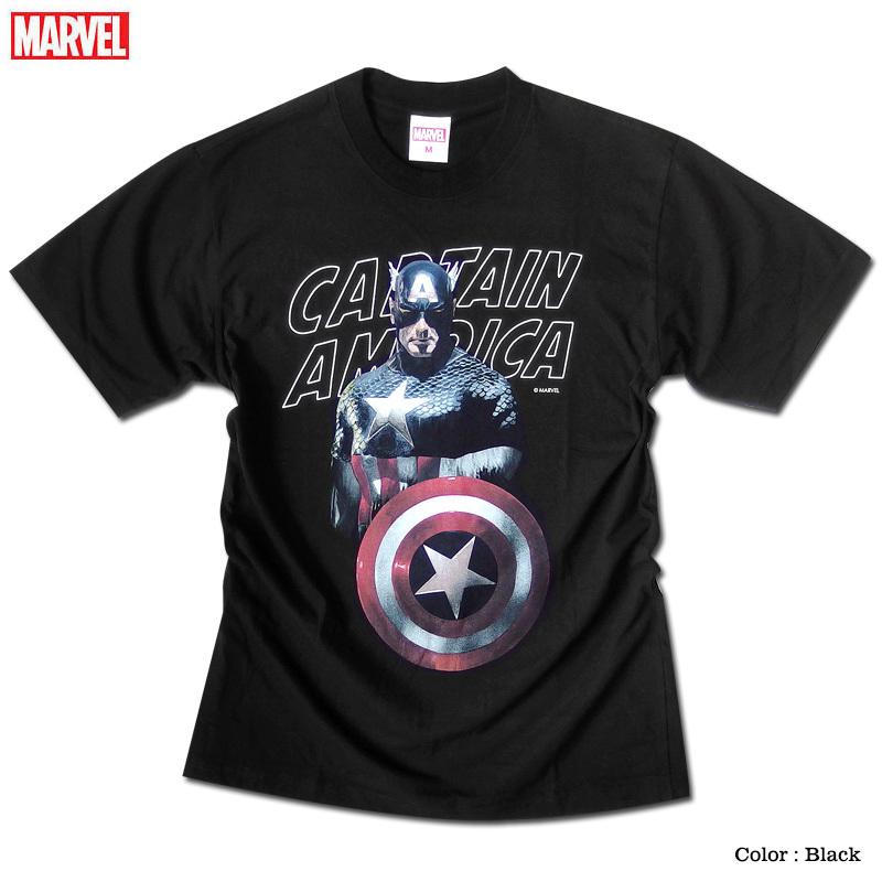 MARVEL キャプテンアメリカ マーベル Tシャツ メンズ 半袖 アメコミ アベンジャーズ グッズ ストリート ダンス ロゴ プリント ブラック｜eversoul｜09