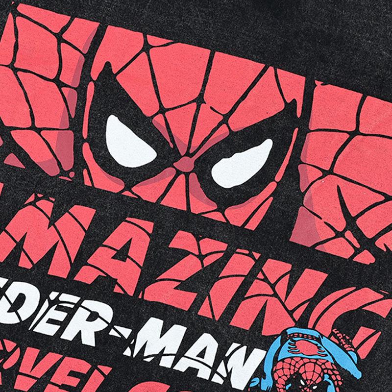 スパイダーマン マーベル Ｔシャツ 半袖 プリント キャラクター MARVEL アメコミ グッズ メンズ ブラック アベンジャーズ 誕生日プレゼント | MARVEL | 04