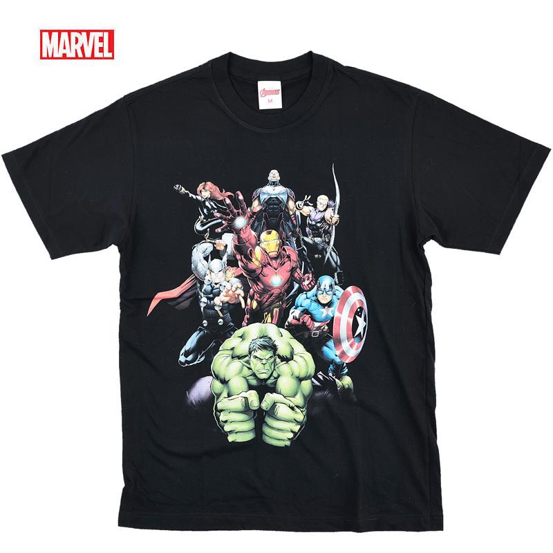 MARVEL Tシャツ アベンジャーズ マーベル メンズ キャプテンアメリカ 半袖 ハルク マイティ ソー  アメコミ キャラクター グッズ 誕生日プレゼント｜eversoul