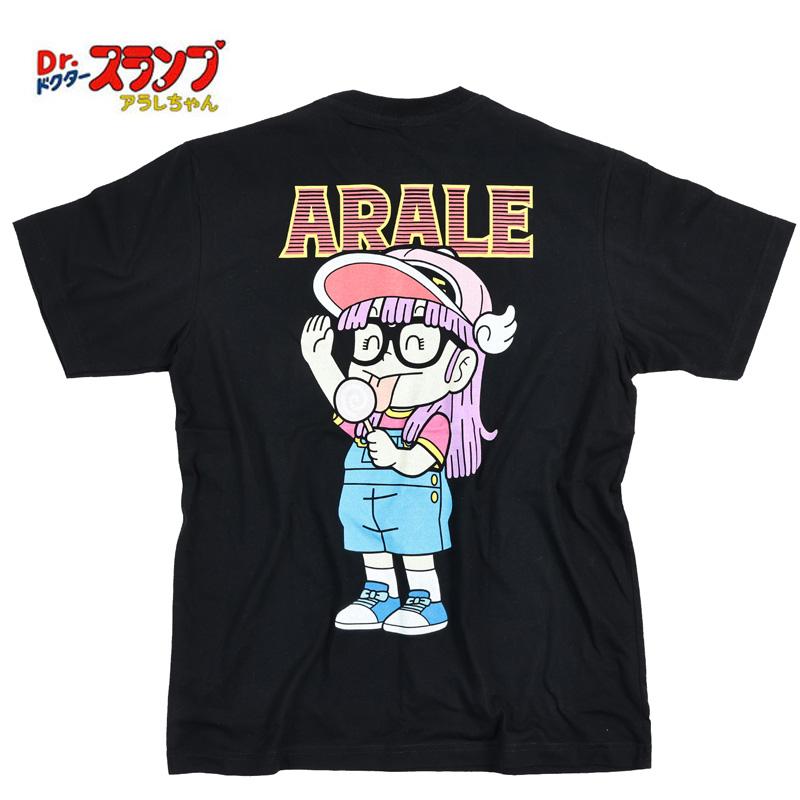 ドクタースランプ アラレちゃん Ｔシャツ メンズ プリント アニメ 半袖 ブラック 黒 キャラクター 可愛い 原宿系 OTAKU あられちゃん |  | 02