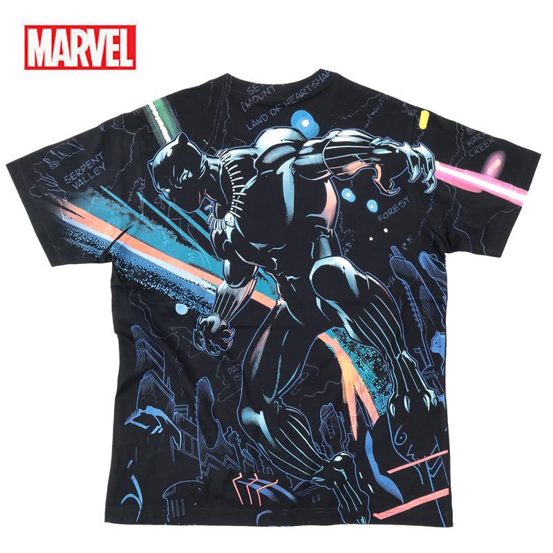 MARVEL マーベル Tシャツ 半袖 ブラックパンサー WAKANDAFOREVER アベンジャーズ スパイダーマン アメコミ グッズ ギフト メンズ 誕生日プレゼント｜eversoul｜04