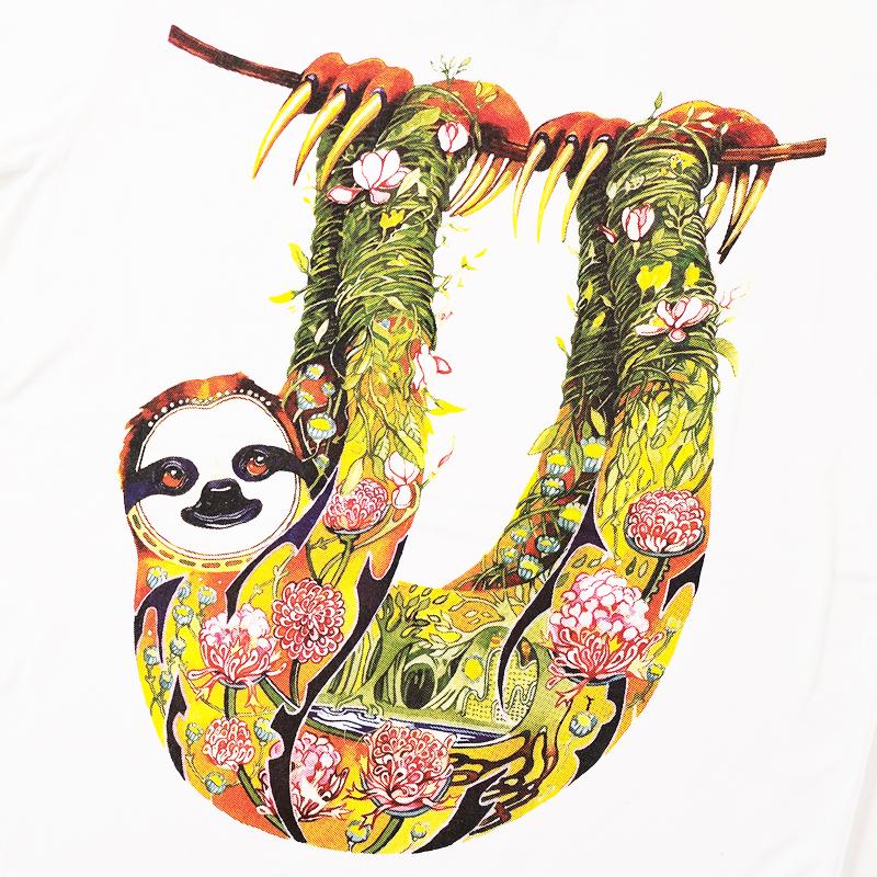 メッセージ Tシャツ メンズ アウトドア SDGs キャンプ save the earth 半袖 レディース ナマケモノ かわいい ウォッシュ TREE ペアルック 誕生日プレゼント | ブランド登録なし | 05