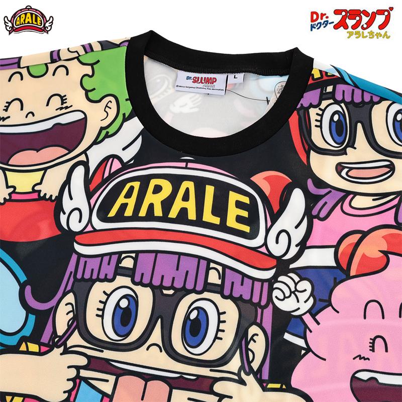 アラレちゃん　総柄　tシャツ 平成アニメ ドクタースランプ アラレちゃん あられちゃん Tシャツ メンズ