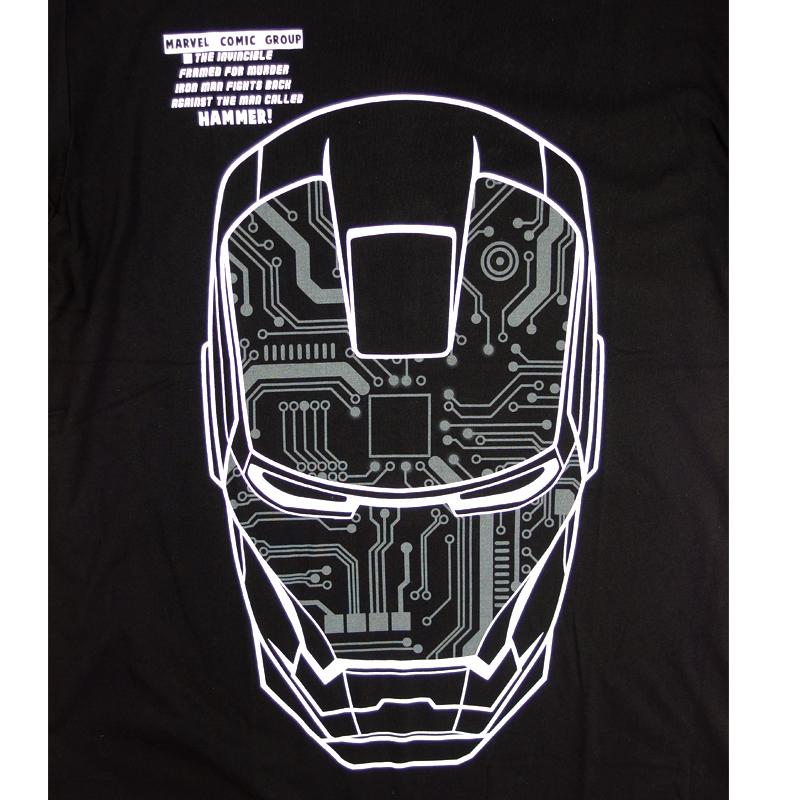 アイアンマン マーベル Ｔシャツ メンズ 半袖 レディース プリント キャラクター トニー スターク MARVEL アベンジャーズ アメコミ tシャツ グッズ ブラック | MARVEL | 02