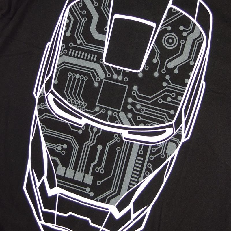 アイアンマン マーベル Ｔシャツ メンズ 半袖 レディース プリント キャラクター トニー スターク MARVEL アベンジャーズ アメコミ tシャツ グッズ ブラック | MARVEL | 04