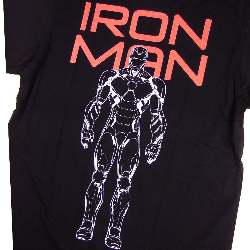アイアンマン マーベル Ｔシャツ メンズ 半袖 レディース プリント キャラクター トニー スターク MARVEL アベンジャーズ アメコミ tシャツ グッズ ブラック | MARVEL | 07