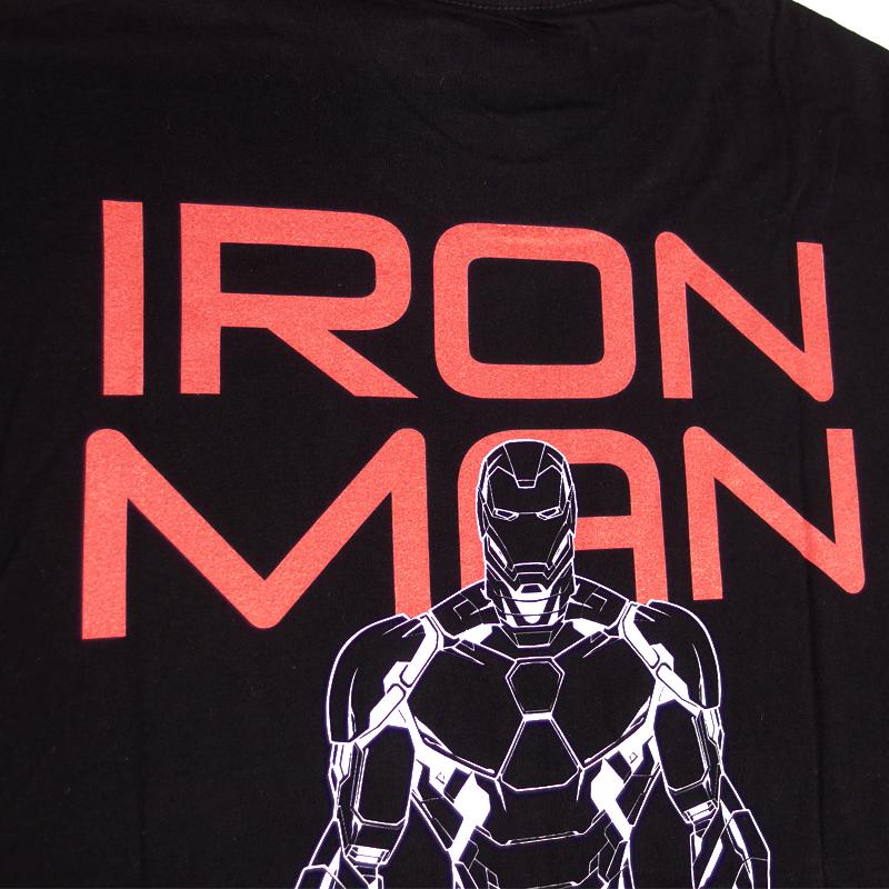 アイアンマン マーベル Ｔシャツ メンズ 半袖 レディース プリント キャラクター トニー スターク MARVEL アベンジャーズ アメコミ tシャツ グッズ ブラック | MARVEL | 08